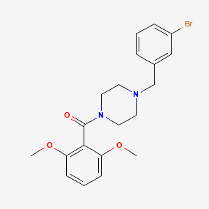 molecular formula C20H23BrN2O3 B3571688 1-(3-bromobenzyl)-4-(2,6-dimethoxybenzoyl)piperazine 