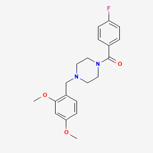 molecular formula C20H23FN2O3 B3571690 1-(2,4-dimethoxybenzyl)-4-(4-fluorobenzoyl)piperazine 
