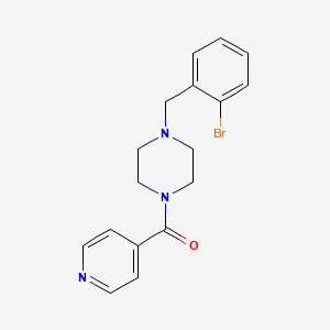 molecular formula C17H18BrN3O B3571694 1-(2-bromobenzyl)-4-isonicotinoylpiperazine 