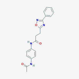 N-[4-(acetylamino)phenyl]-3-(3-phenyl-1,2,4-oxadiazol-5-yl)propanamide