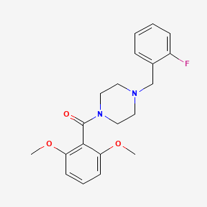 molecular formula C20H23FN2O3 B3571700 1-(2,6-dimethoxybenzoyl)-4-(2-fluorobenzyl)piperazine 