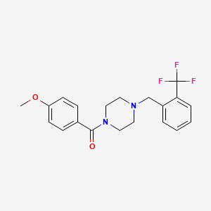 molecular formula C20H21F3N2O2 B3571707 1-(4-methoxybenzoyl)-4-[2-(trifluoromethyl)benzyl]piperazine 