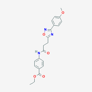 Ethyl 4-({3-[3-(4-methoxyphenyl)-1,2,4-oxadiazol-5-yl]propanoyl}amino)benzoate