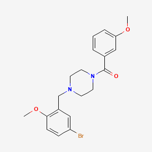molecular formula C20H23BrN2O3 B3571712 1-(5-bromo-2-methoxybenzyl)-4-(3-methoxybenzoyl)piperazine 