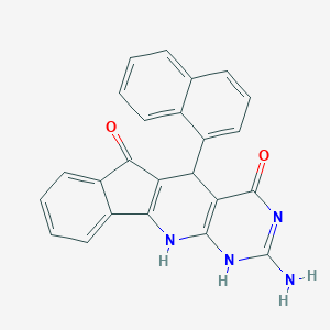 2-amino-5-(1-naphthyl)-5,11-dihydro-3H-indeno[2',1':5,6]pyrido[2,3-d]pyrimidine-4,6-dione