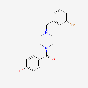 molecular formula C19H21BrN2O2 B3571723 1-(3-bromobenzyl)-4-(4-methoxybenzoyl)piperazine 