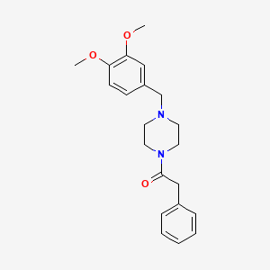 molecular formula C21H26N2O3 B3571733 1-(3,4-dimethoxybenzyl)-4-(phenylacetyl)piperazine 
