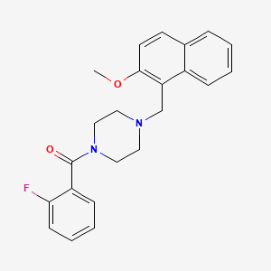 molecular formula C23H23FN2O2 B3571741 1-(2-fluorobenzoyl)-4-[(2-methoxy-1-naphthyl)methyl]piperazine 