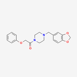 molecular formula C20H22N2O4 B3571743 1-(1,3-benzodioxol-5-ylmethyl)-4-(phenoxyacetyl)piperazine 