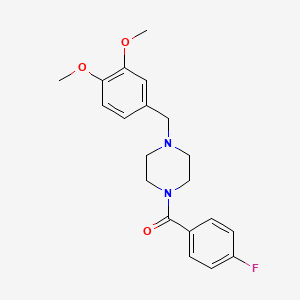 molecular formula C20H23FN2O3 B3571751 1-(3,4-dimethoxybenzyl)-4-(4-fluorobenzoyl)piperazine 