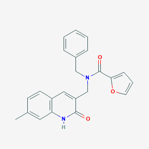 N-benzyl-N-[(2-hydroxy-7-methyl-3-quinolinyl)methyl]-2-furamide