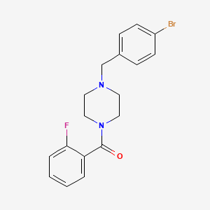 molecular formula C18H18BrFN2O B3571760 1-(4-bromobenzyl)-4-(2-fluorobenzoyl)piperazine 