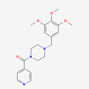 molecular formula C20H25N3O4 B3571768 1-isonicotinoyl-4-(3,4,5-trimethoxybenzyl)piperazine 