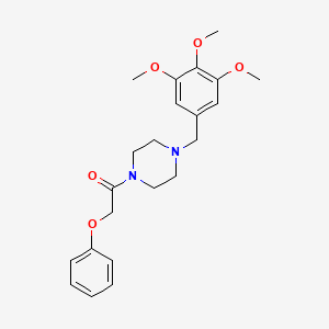molecular formula C22H28N2O5 B3571769 1-(phenoxyacetyl)-4-(3,4,5-trimethoxybenzyl)piperazine 