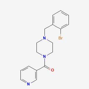 molecular formula C17H18BrN3O B3571770 1-(2-bromobenzyl)-4-(3-pyridinylcarbonyl)piperazine 