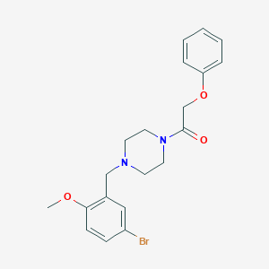 molecular formula C20H23BrN2O3 B3571780 1-(5-bromo-2-methoxybenzyl)-4-(phenoxyacetyl)piperazine 
