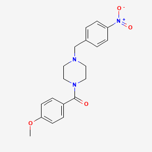 molecular formula C19H21N3O4 B3571801 1-(4-methoxybenzoyl)-4-(4-nitrobenzyl)piperazine 
