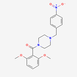 molecular formula C20H23N3O5 B3571813 1-(2,6-dimethoxybenzoyl)-4-(4-nitrobenzyl)piperazine 