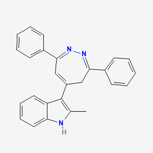 molecular formula C26H21N3 B3571828 3-(3,7-diphenyl-4H-1,2-diazepin-5-yl)-2-methyl-1H-indole 