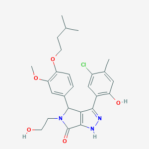 3-(5-chloro-2-hydroxy-4-methylphenyl)-5-(2-hydroxyethyl)-4-[3-methoxy-4-(3-methylbutoxy)phenyl]-4,5-dihydropyrrolo[3,4-c]pyrazol-6(2H)-one