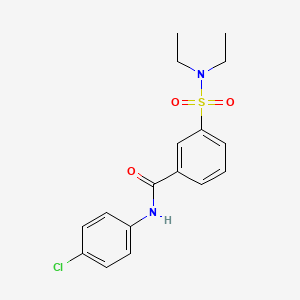 molecular formula C17H19ClN2O3S B3571867 N-(4-chlorophenyl)-3-[(diethylamino)sulfonyl]benzamide 