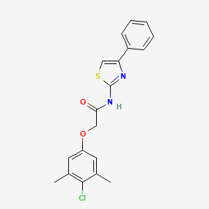 molecular formula C19H17ClN2O2S B3571871 2-(4-chloro-3,5-dimethylphenoxy)-N-(4-phenyl-1,3-thiazol-2-yl)acetamide 