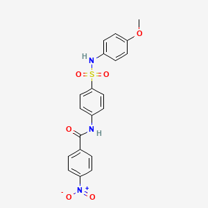molecular formula C20H17N3O6S B3571899 N-(4-{[(4-methoxyphenyl)amino]sulfonyl}phenyl)-4-nitrobenzamide 