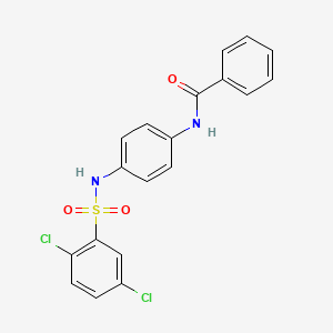 molecular formula C19H14Cl2N2O3S B3571903 N-(4-{[(2,5-dichlorophenyl)sulfonyl]amino}phenyl)benzamide 