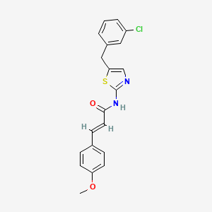 molecular formula C20H17ClN2O2S B3571922 N-[5-(3-chlorobenzyl)-1,3-thiazol-2-yl]-3-(4-methoxyphenyl)acrylamide 