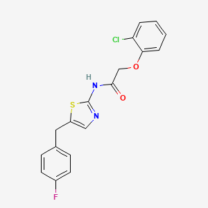 molecular formula C18H14ClFN2O2S B3571932 2-(2-chlorophenoxy)-N-[5-(4-fluorobenzyl)-1,3-thiazol-2-yl]acetamide 