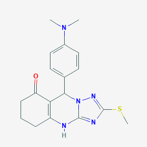 9-[4-(dimethylamino)phenyl]-2-(methylsulfanyl)-5,6,7,9-tetrahydro[1,2,4]triazolo[5,1-b]quinazolin-8(4H)-one