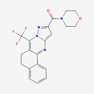 molecular formula C20H17F3N4O2 B3571999 10-(4-morpholinylcarbonyl)-7-(trifluoromethyl)-5,6-dihydrobenzo[h]pyrazolo[5,1-b]quinazoline 