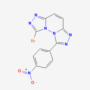 molecular formula C12H6BrN7O2 B3572004 1-bromo-8-(4-nitrophenyl)bis[1,2,4]triazolo[3,4-f:4',3'-b]pyridazine 