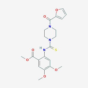 Methyl 2-({[4-(2-furoyl)-1-piperazinyl]carbothioyl}amino)-4,5-dimethoxybenzoate