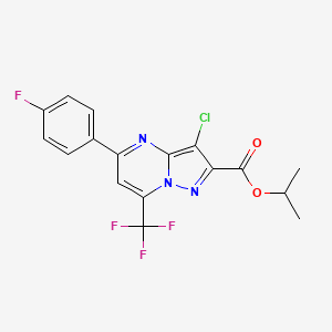 Propan-2-yl 3-chloro-5-(4-fluorophenyl)-7-(trifluoromethyl)pyrazolo[1,5-a]pyrimidine-2-carboxylate