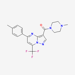 1-METHYL-4-[5-(4-METHYLPHENYL)-7-(TRIFLUOROMETHYL)PYRAZOLO[1,5-A]PYRIMIDINE-3-CARBONYL]PIPERAZINE