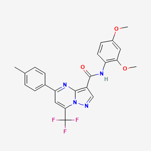 N-(2,4-dimethoxyphenyl)-5-(4-methylphenyl)-7-(trifluoromethyl)pyrazolo[1,5-a]pyrimidine-3-carboxamide