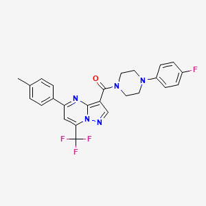 3-{[4-(4-fluorophenyl)-1-piperazinyl]carbonyl}-5-(4-methylphenyl)-7-(trifluoromethyl)pyrazolo[1,5-a]pyrimidine