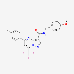 N-(4-methoxybenzyl)-5-(4-methylphenyl)-7-(trifluoromethyl)pyrazolo[1,5-a]pyrimidine-3-carboxamide