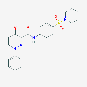 1-(4-methylphenyl)-4-oxo-N-[4-(1-piperidinylsulfonyl)phenyl]-1,4-dihydro-3-pyridazinecarboxamide
