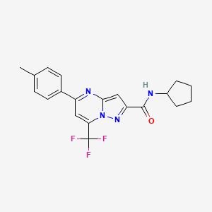 N-cyclopentyl-5-(4-methylphenyl)-7-(trifluoromethyl)pyrazolo[1,5-a]pyrimidine-2-carboxamide