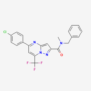 N-benzyl-5-(4-chlorophenyl)-N-methyl-7-(trifluoromethyl)pyrazolo[1,5-a]pyrimidine-2-carboxamide