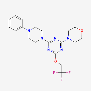 2-(Morpholin-4-yl)-4-(4-phenylpiperazin-1-yl)-6-(2,2,2-trifluoroethoxy)-1,3,5-triazine