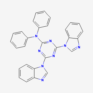 molecular formula C29H20N8 B3572203 4,6-bis(1H-benzimidazol-1-yl)-N,N-diphenyl-1,3,5-triazin-2-amine 