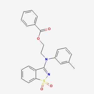 molecular formula C23H20N2O4S B3572222 2-[(1,1-dioxido-1,2-benzisothiazol-3-yl)(3-methylphenyl)amino]ethyl benzoate 