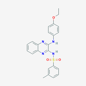 molecular formula C23H22N4O3S B357223 N-[3-(4-ethoxyanilino)-2-quinoxalinyl]-3-methylbenzenesulfonamide CAS No. 565172-14-7