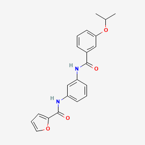 molecular formula C21H20N2O4 B3572237 N-[3-({[3-(propan-2-yloxy)phenyl]carbonyl}amino)phenyl]furan-2-carboxamide 