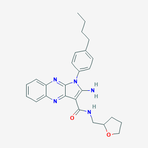 molecular formula C26H29N5O2 B357224 2-amino-1-(4-butylphenyl)-N-(tetrahydro-2-furanylmethyl)-1H-pyrrolo[2,3-b]quinoxaline-3-carboxamide CAS No. 498569-31-6