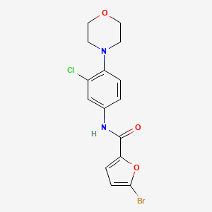 molecular formula C15H14BrClN2O3 B3572244 5-bromo-N-(3-chloro-4-morpholin-4-ylphenyl)furan-2-carboxamide CAS No. 6325-27-5