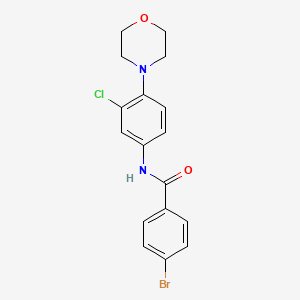 4-bromo-N-[3-chloro-4-(4-morpholinyl)phenyl]benzamide